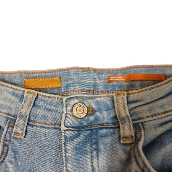 Anthropologie Buttonfly High Rise Flared Distressed Jeans - Picture 5 of 10